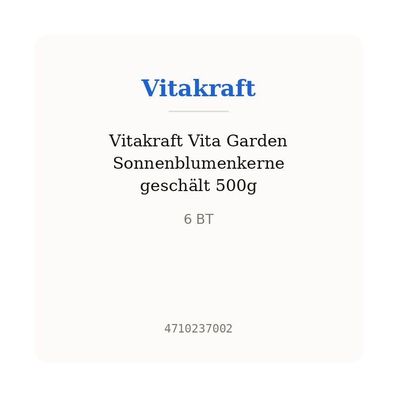 Vitakraft Vita Garden Sonnenblumenkerne geschält 500g