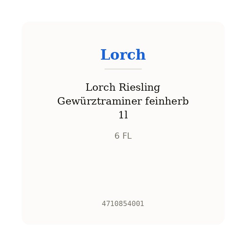 Lorch Riesling Gewürztraminer feinherb 1l