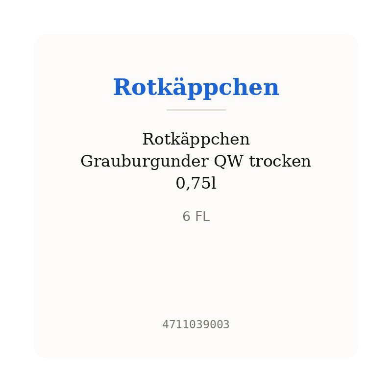 Rotkäppchen Grauburgunder QW trocken 0,75l