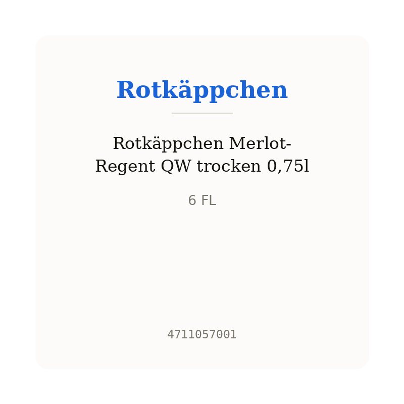 Rotkäppchen Merlot-Regent QW trocken 0,75l