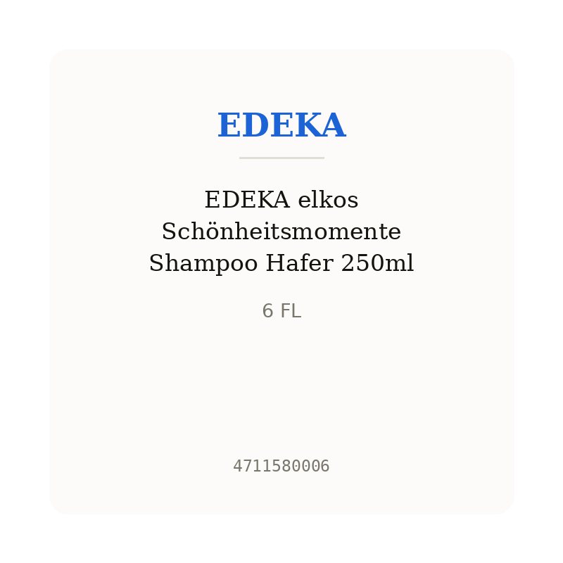 EDEKA elkos Schönheitsmomente Shampoo Hafer 250ml