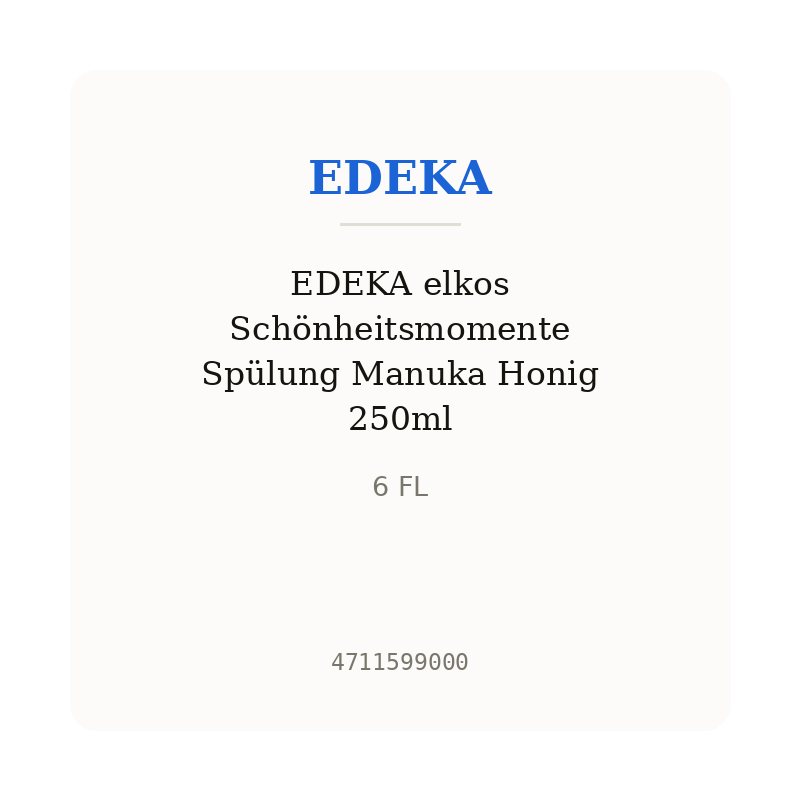 EDEKA elkos Schönheitsmomente Spülung Manuka Honig 250ml