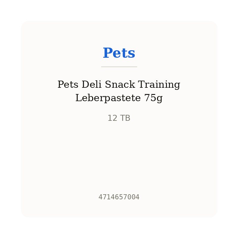 Pets Deli Snack Training Leberpastete 75g