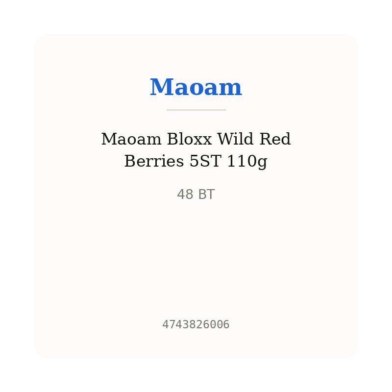 Maoam Bloxx Wild Red Berries 5ST 110g