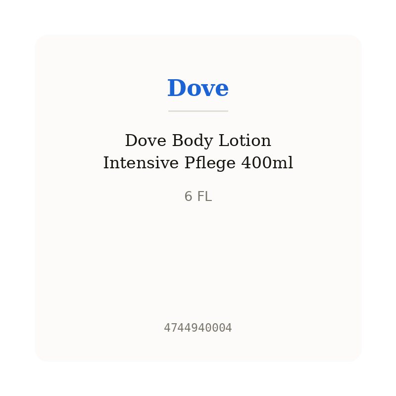 Dove Body Lotion Intensive Pflege 400ml