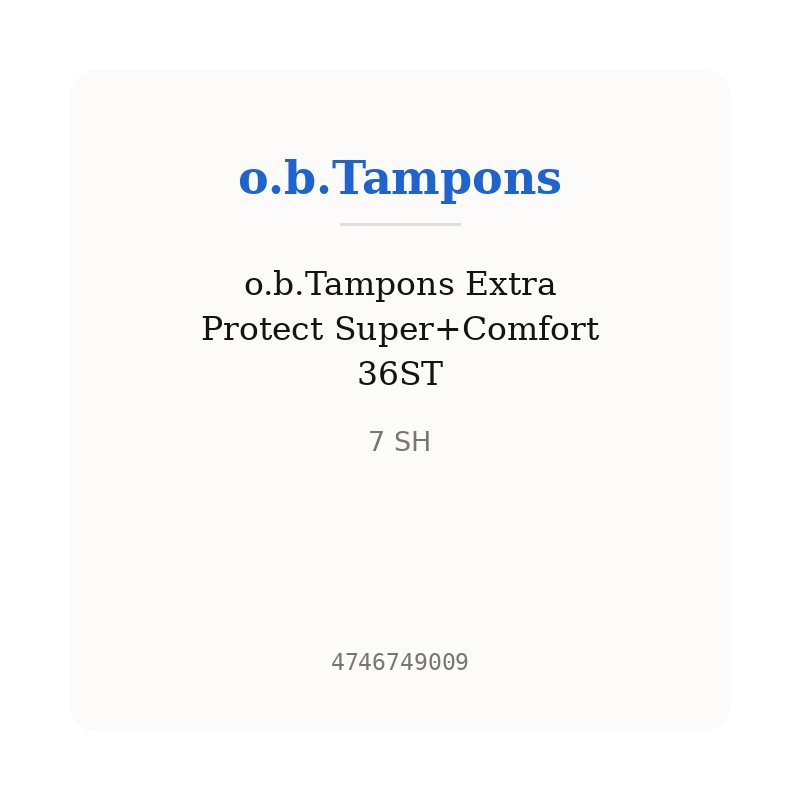 o.b.Tampons Extra Protect Super+Comfort 36ST