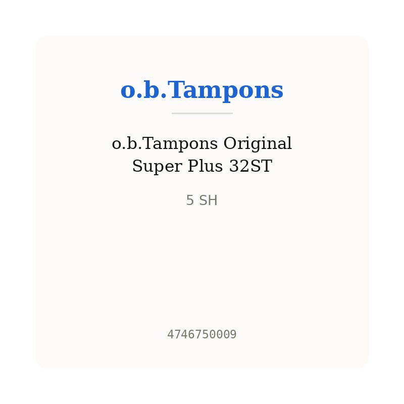 o.b.Tampons Original Super Plus 32ST