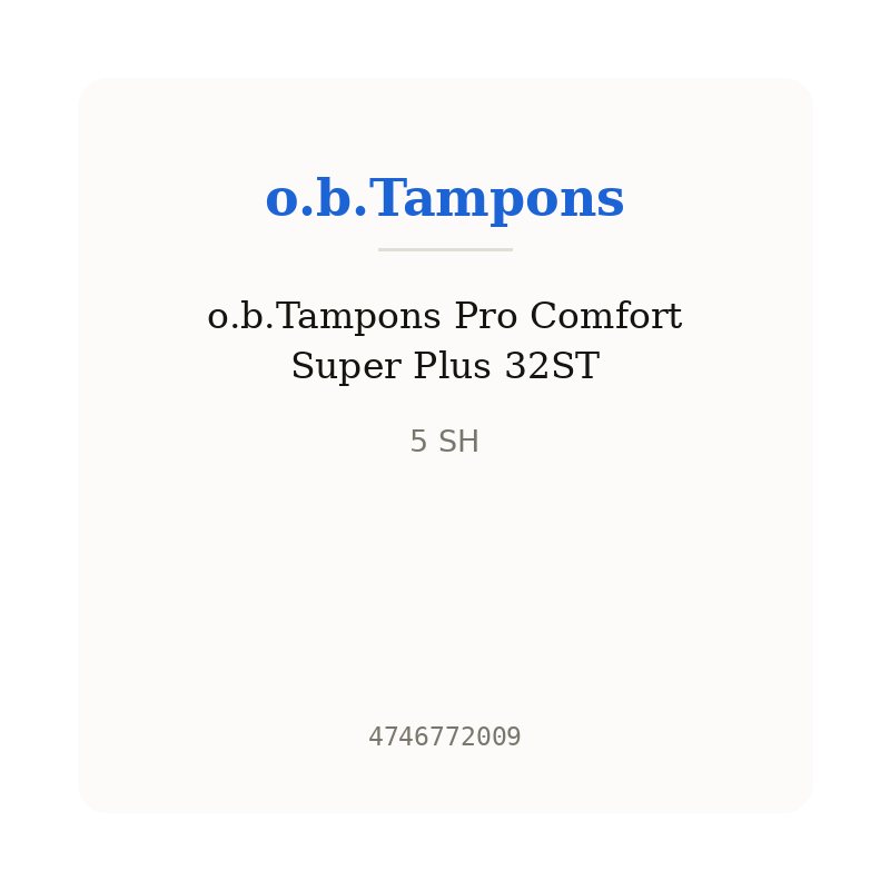 o.b.Tampons Pro Comfort Super Plus 32ST
