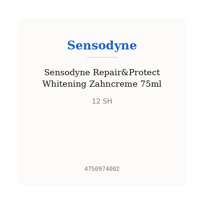 Sensodyne Repair&Protect Whitening Zahncreme 75ml