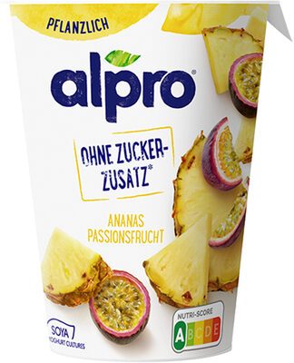 Alpro Soja mehr Frucht ohne Zuckerzusatz Ananas-Passion 400g