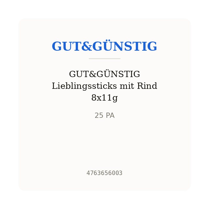 GUT&GÜNSTIG Lieblingssticks mit Rind 8x11g