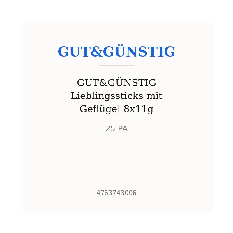GUT&GÜNSTIG Lieblingssticks mit Geflügel 8x11g