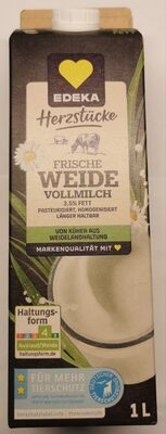 EDEKA Herzstücke frische Weidemilch Vollmilch 3,5% 1l VLOG