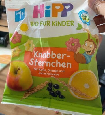 Bio Hipp Für Kinder Knabber Sternchen mit Apfel, Orange und Johannisbeere ab 1+ 30g