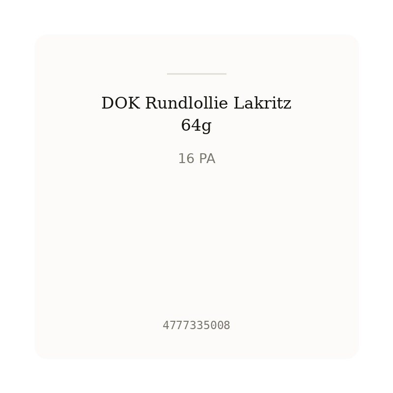 DOK Rundlollie Lakritz 64g