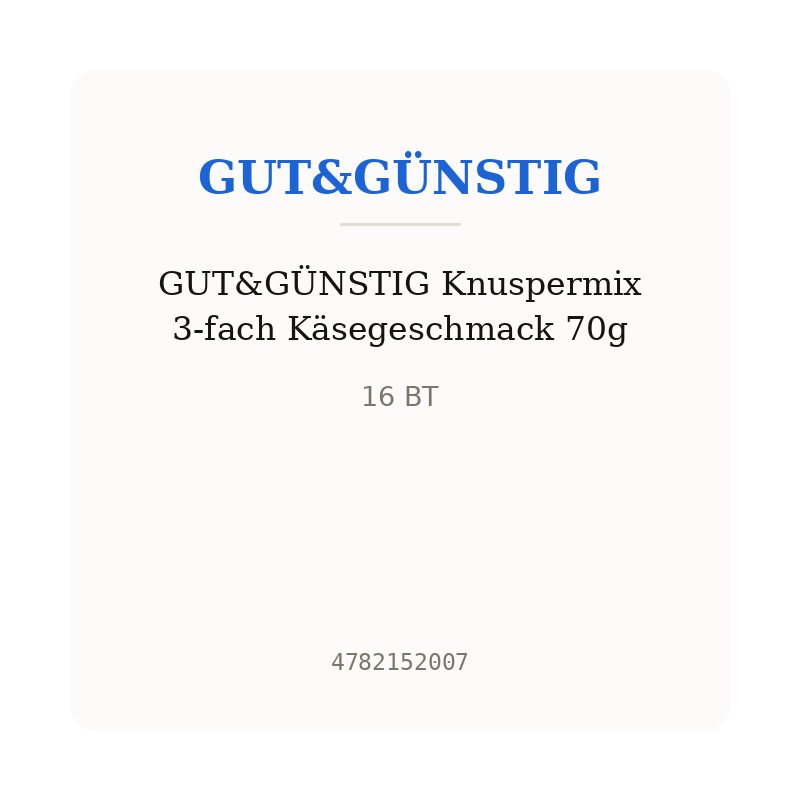 GUT&GÜNSTIG Knuspermix 3-fach Käsegeschmack 70g