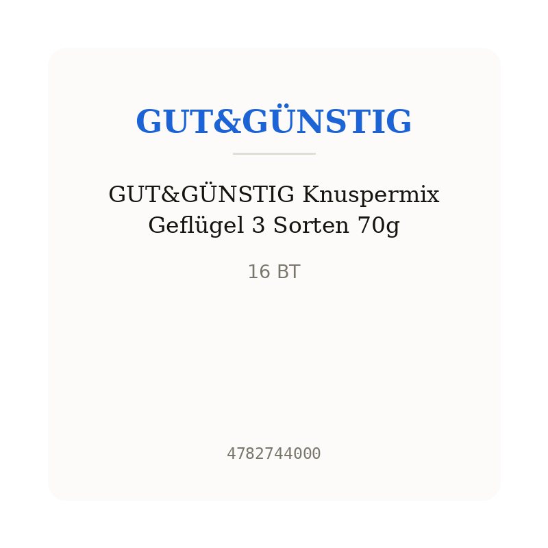 GUT&GÜNSTIG Knuspermix Geflügel 3 Sorten 70g