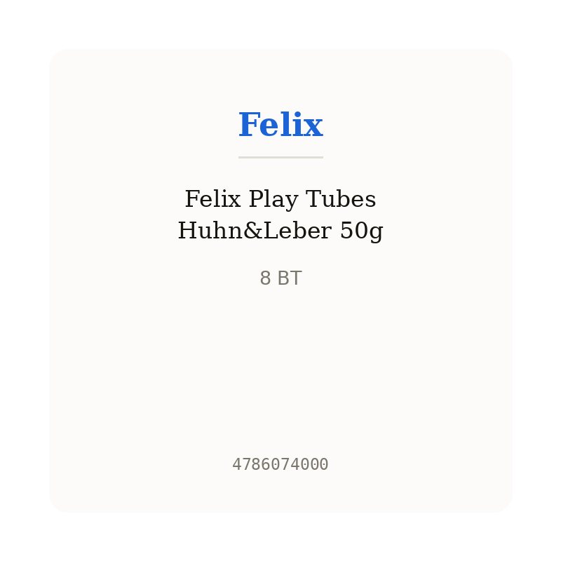 Felix Play Tubes Huhn&Leber 50g
