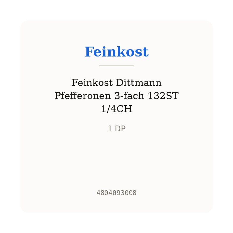 Feinkost Dittmann Pfefferonen 3-fach 132ST 1/4CH