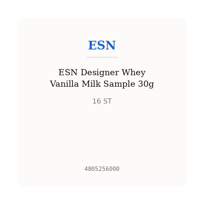 ESN Designer Whey Vanilla Milk Sample 30g