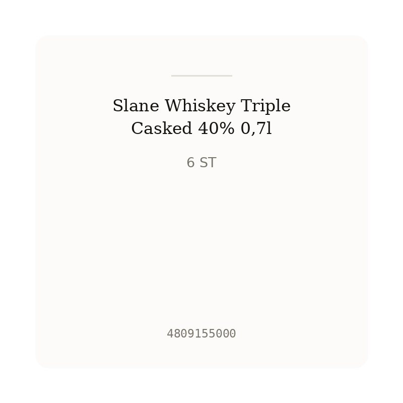 Slane Whiskey Triple Casked 40% 0,7l