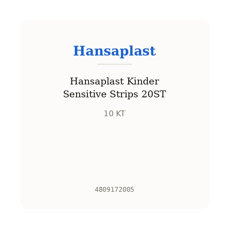 Hansaplast Kinder Sensitive Strips 20ST