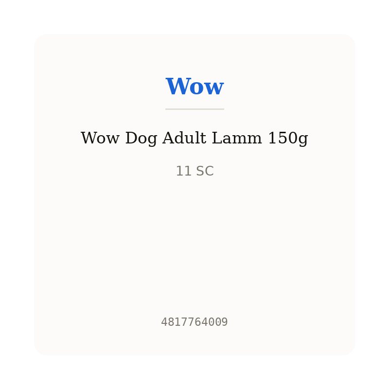 Wow Dog Adult Lamm 150g