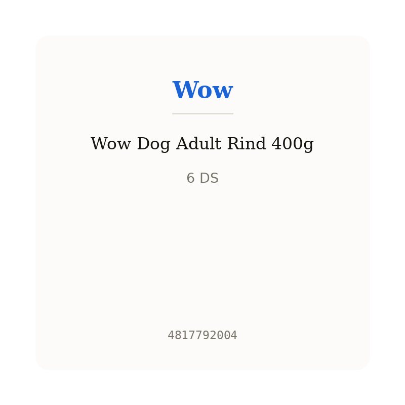 Wow Dog Adult Rind 400g