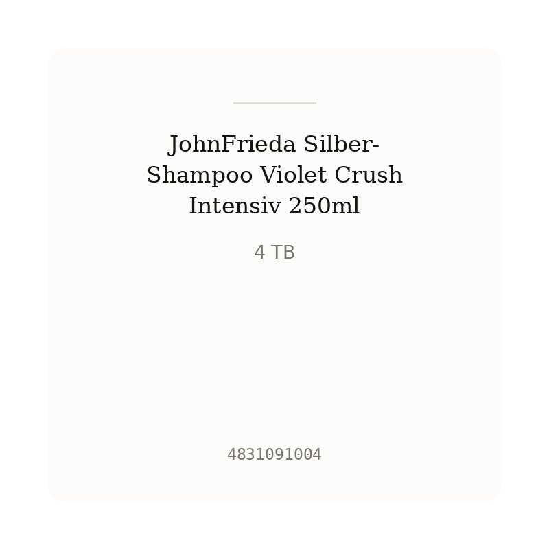 JohnFrieda Silber-Shampoo Violet Crush Intensiv 250ml