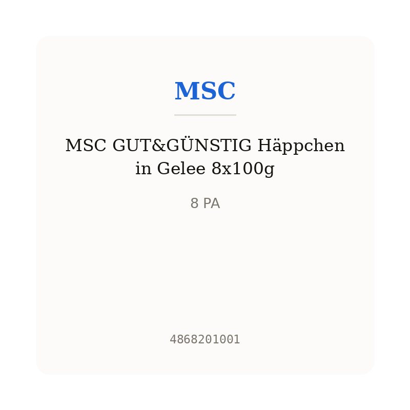 MSC GUT&GÜNSTIG Häppchen in Gelee 8x100g