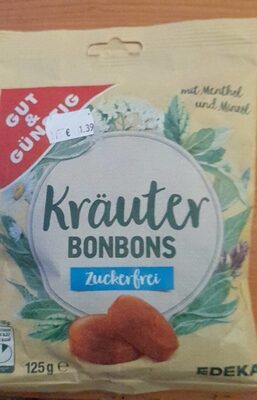 GUT&GÜNSTIG Kräuter Bonbons zuckerfrei 125g