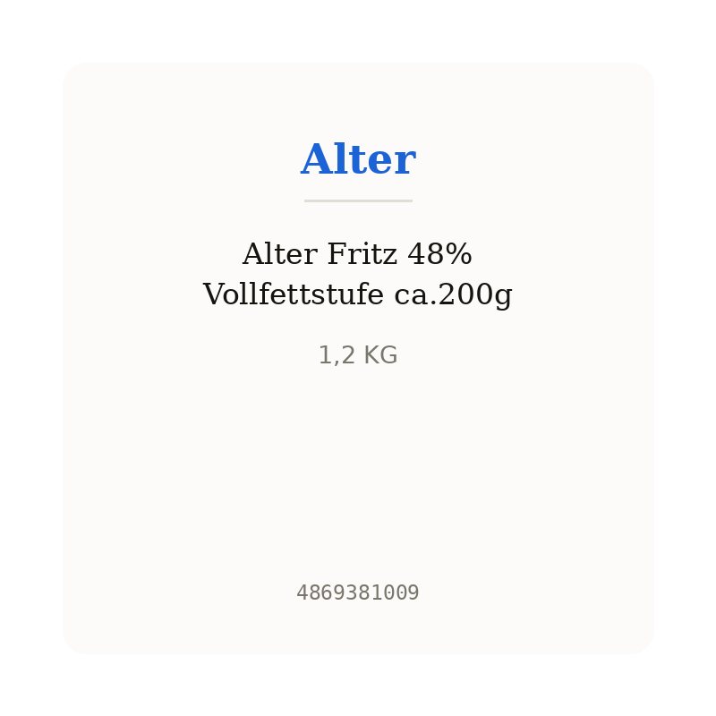 Alter Fritz 48% Vollfettstufe ca.200g