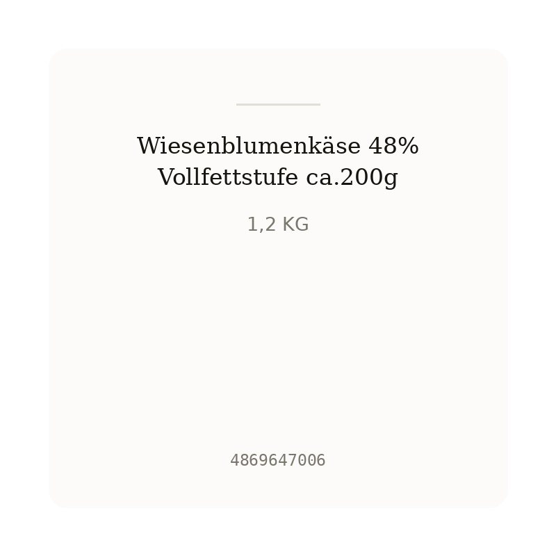 Wiesenblumenkäse 48% Vollfettstufe ca.200g