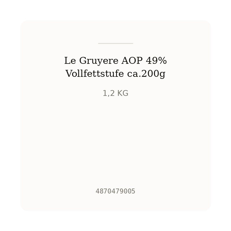 Le Gruyere AOP 49% Vollfettstufe ca.200g