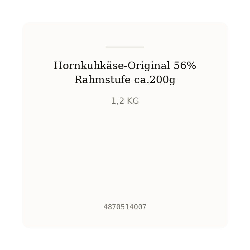 Hornkuhkäse-Original 56% Rahmstufe ca.200g