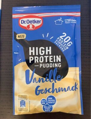 Dr.Oetker High Protein Pudding-Pulver Vanille Geschmack für 300ml 55g