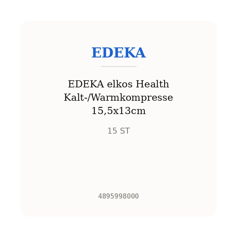 EDEKA elkos Health Kalt-/Warmkompresse 15,5x13cm