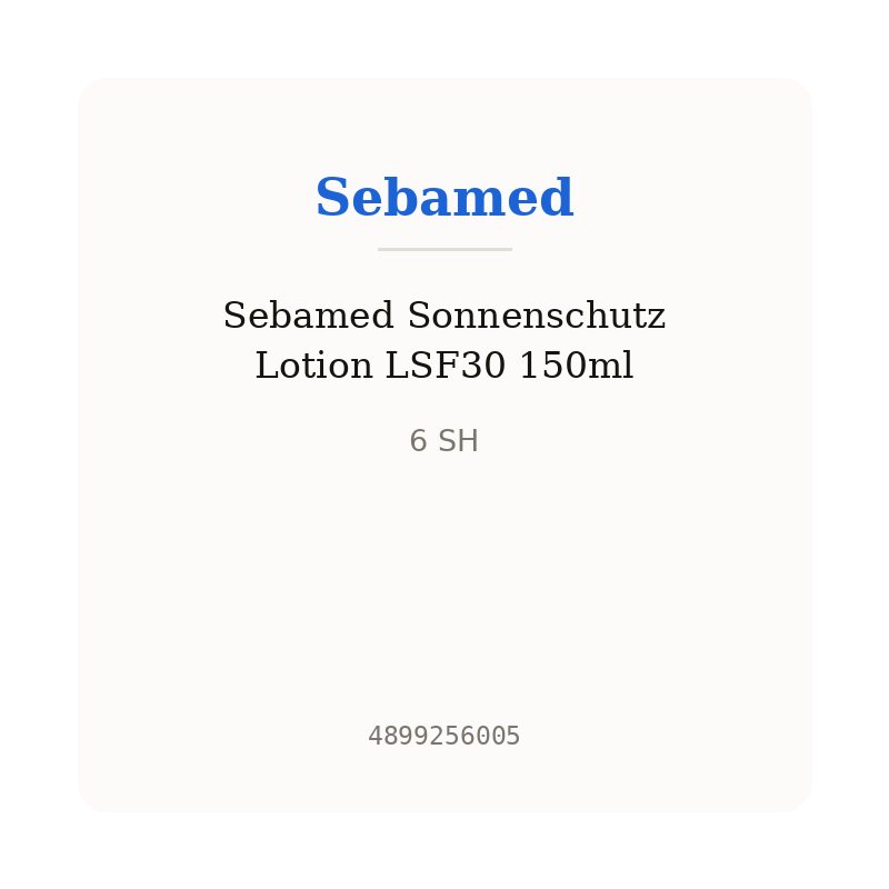 Sebamed Sonnenschutz Lotion LSF30 150ml