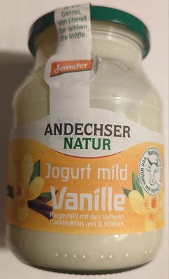 Demeter Andechser Natur Joghurt mild Vanille 3,8% 500g MW