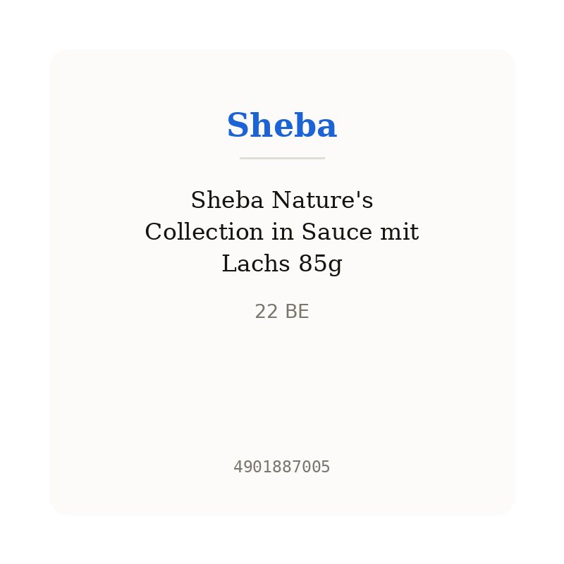 Sheba Nature's Collection in Sauce mit Lachs 85g