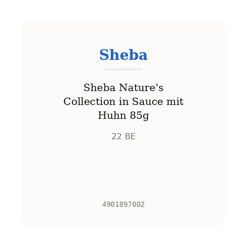 Sheba Nature's Collection in Sauce mit Huhn 85g