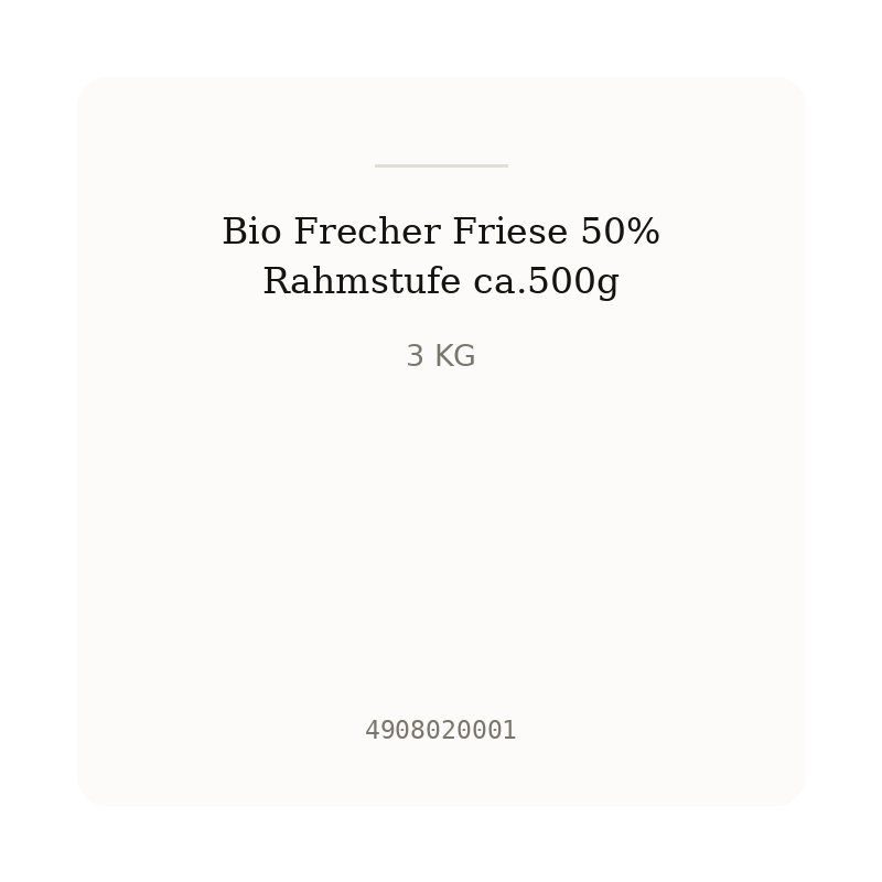 Bio Frecher Friese 50% Rahmstufe ca.500g