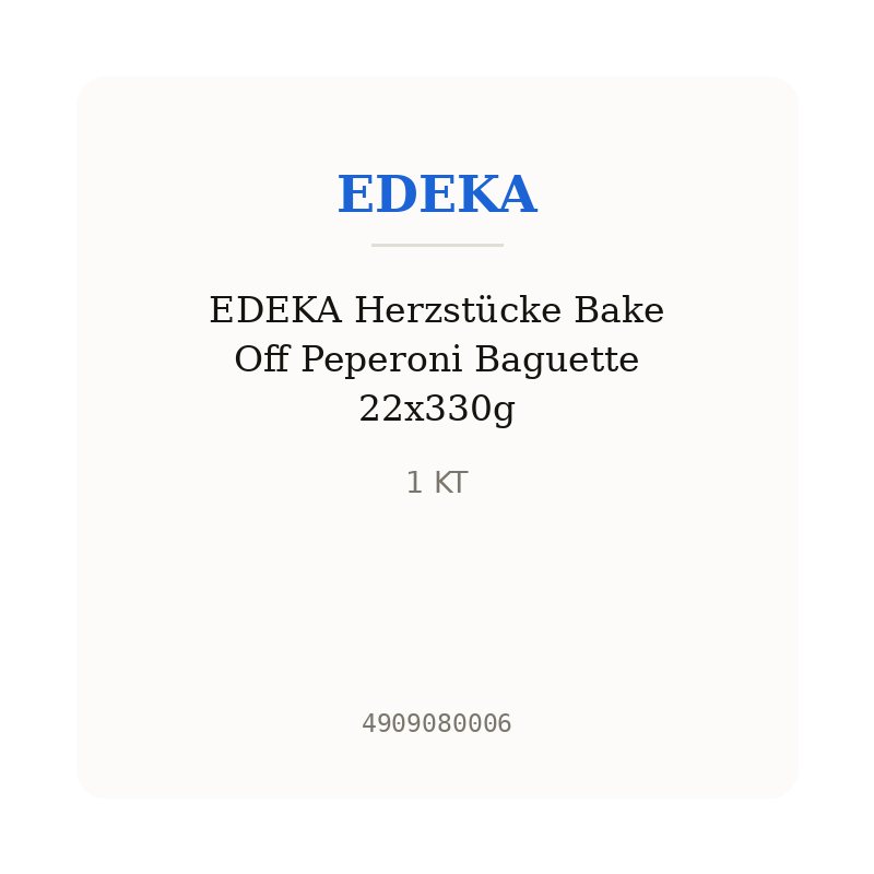 EDEKA Herzstücke Bake Off Peperoni Baguette 22x330g
