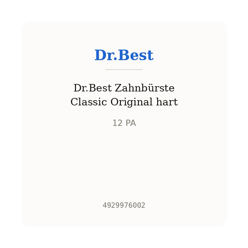 Dr.Best Zahnbürste Classic Original hart