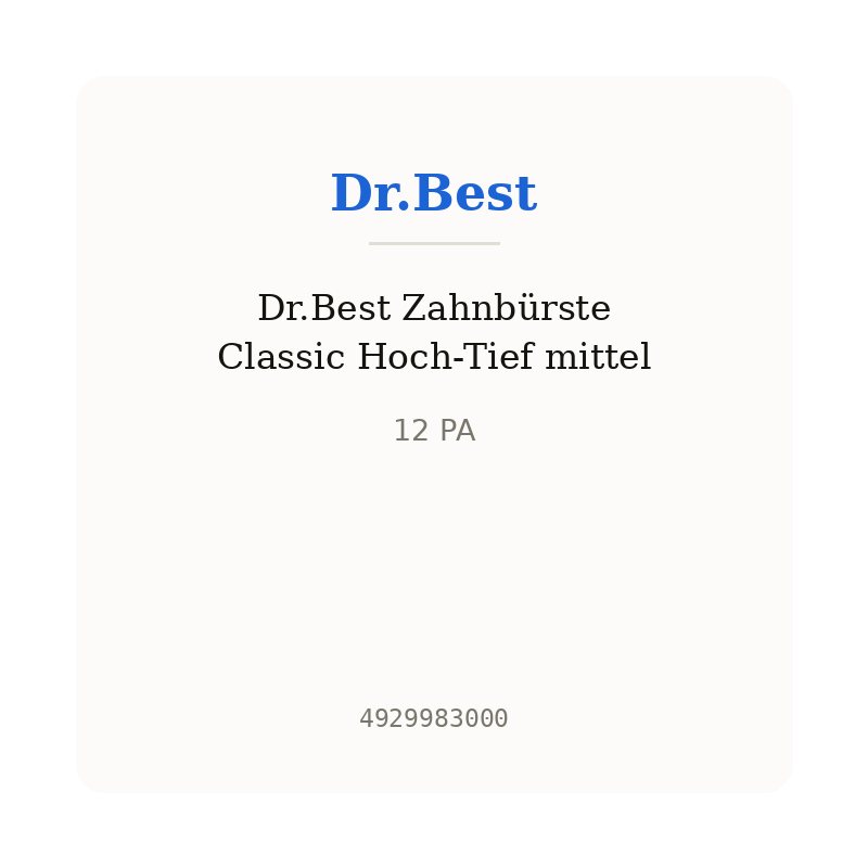 Dr.Best Zahnbürste Classic Hoch-Tief mittel