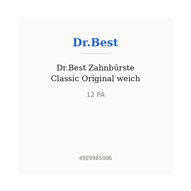 Dr.Best Zahnbürste Classic Original weich