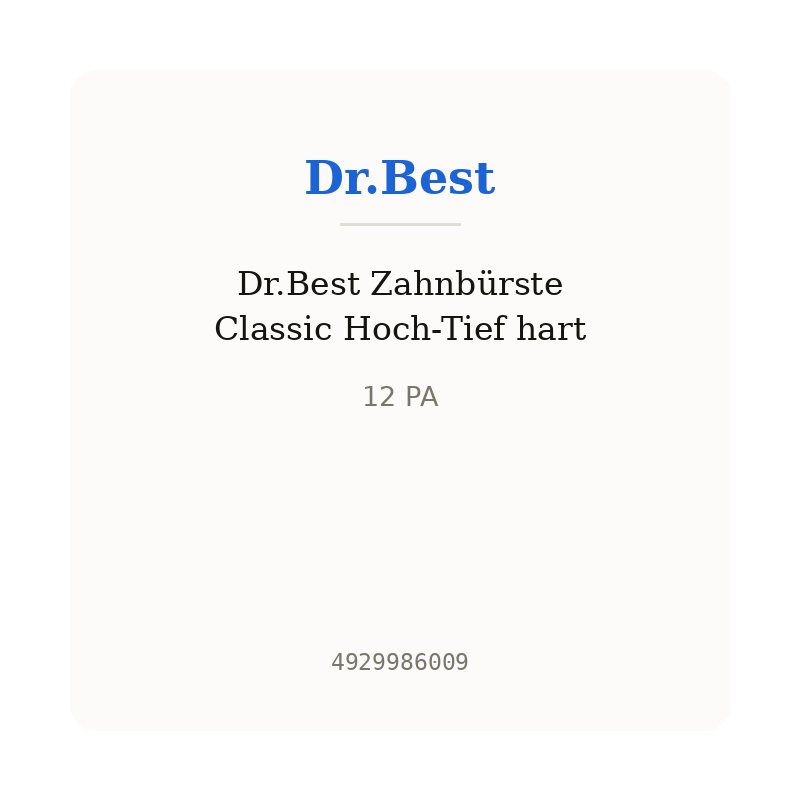 Dr.Best Zahnbürste Classic Hoch-Tief hart