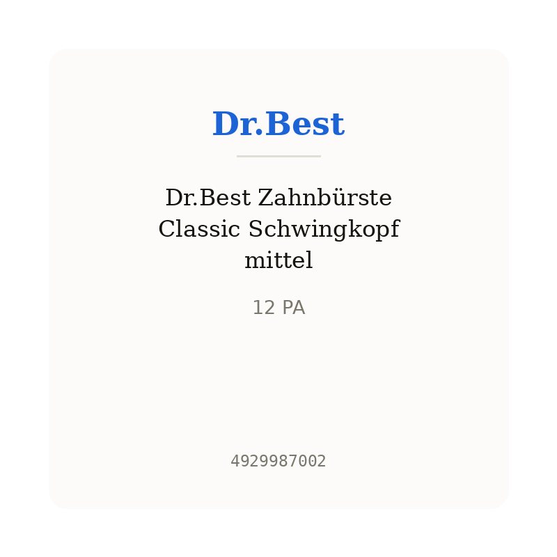 Dr.Best Zahnbürste Classic Schwingkopf mittel