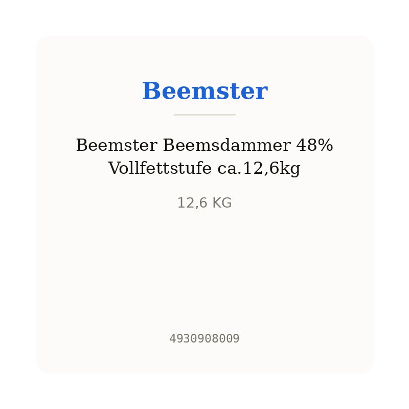 Beemster Beemsdammer 48% Vollfettstufe ca.12,6kg