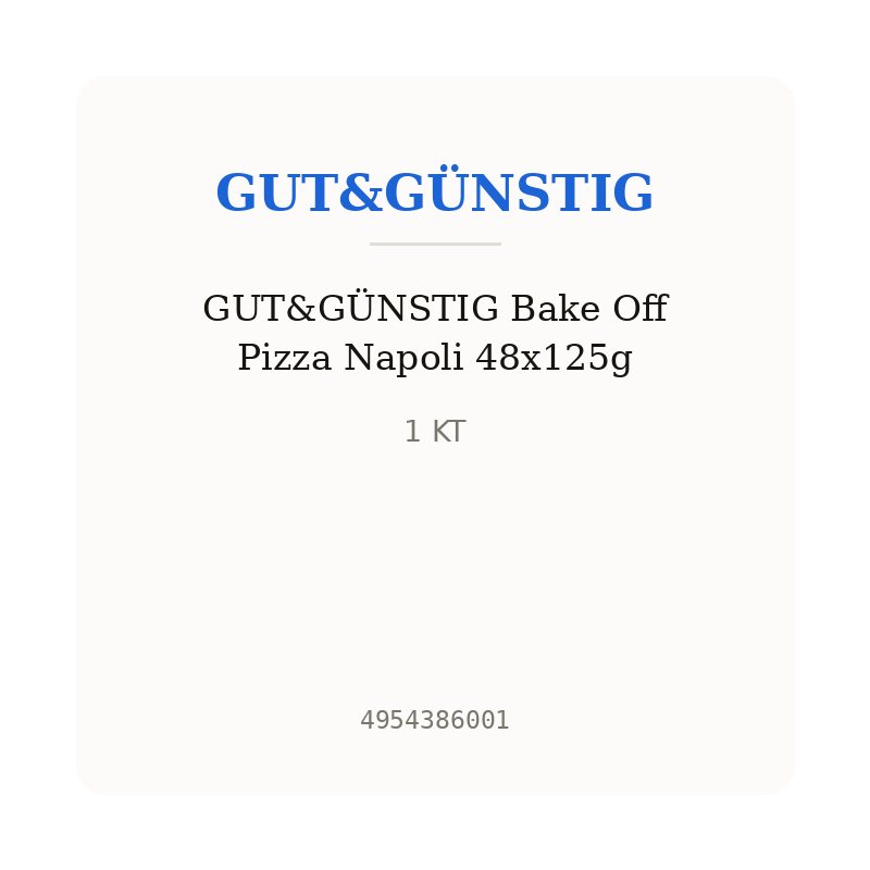 GUT&GÜNSTIG Bake Off Pizza Napoli 48x125g